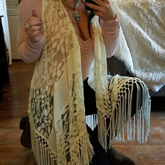 Fringe Lace Vest - Picture 1 of 5